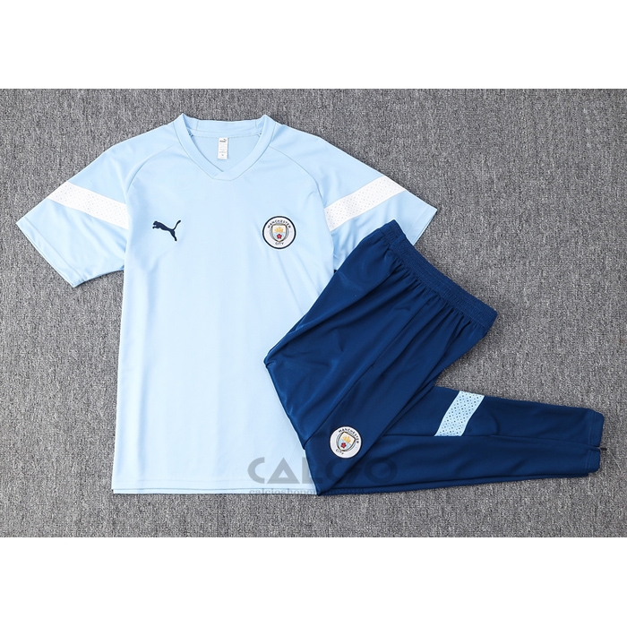 Tuta da Track Manchester City Manica Corta 2022-2023 Blu